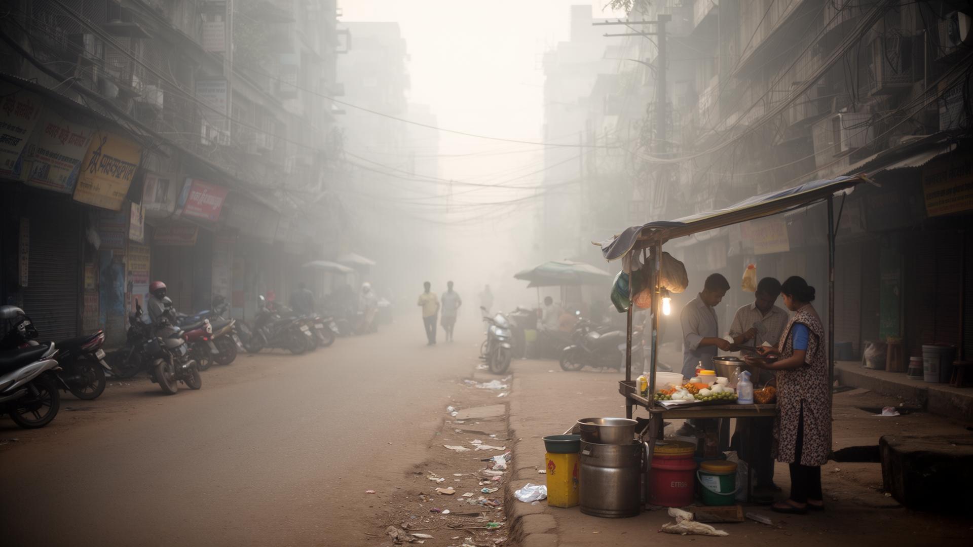 A quiet Dhaka morning street